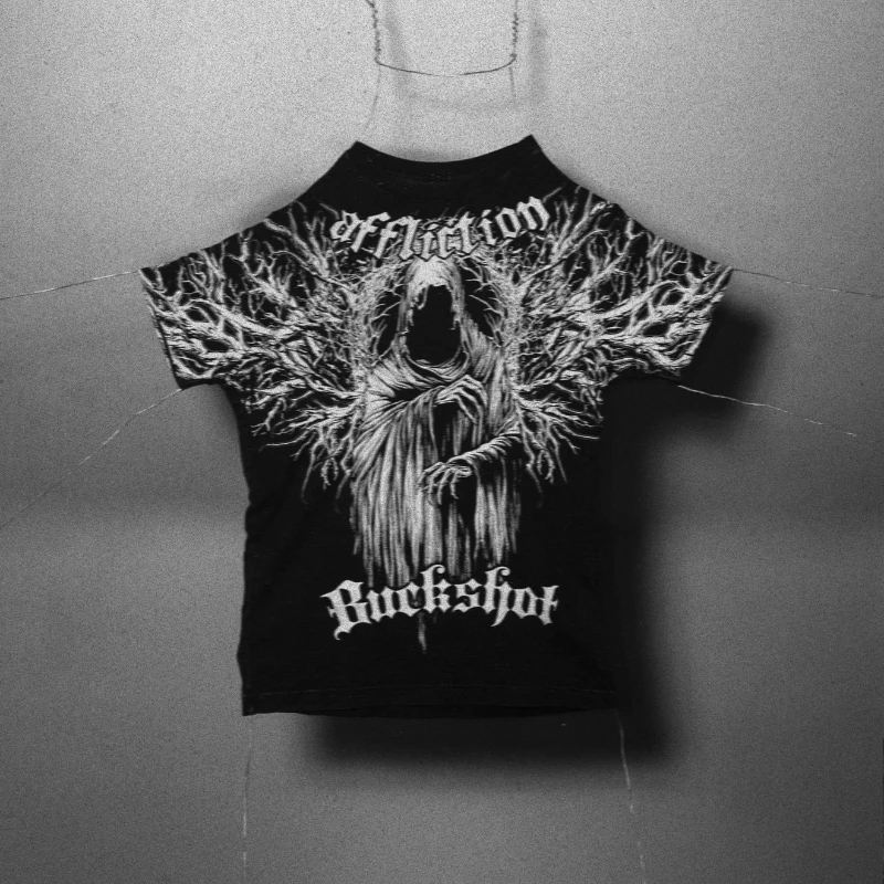 Y2K Gothic T Shirt Haunted Mound Ghost Skull Pattern Streetwear Men Women Harajuku Hip Hop Vintage Unisex Cotton Short Sleeve image 4