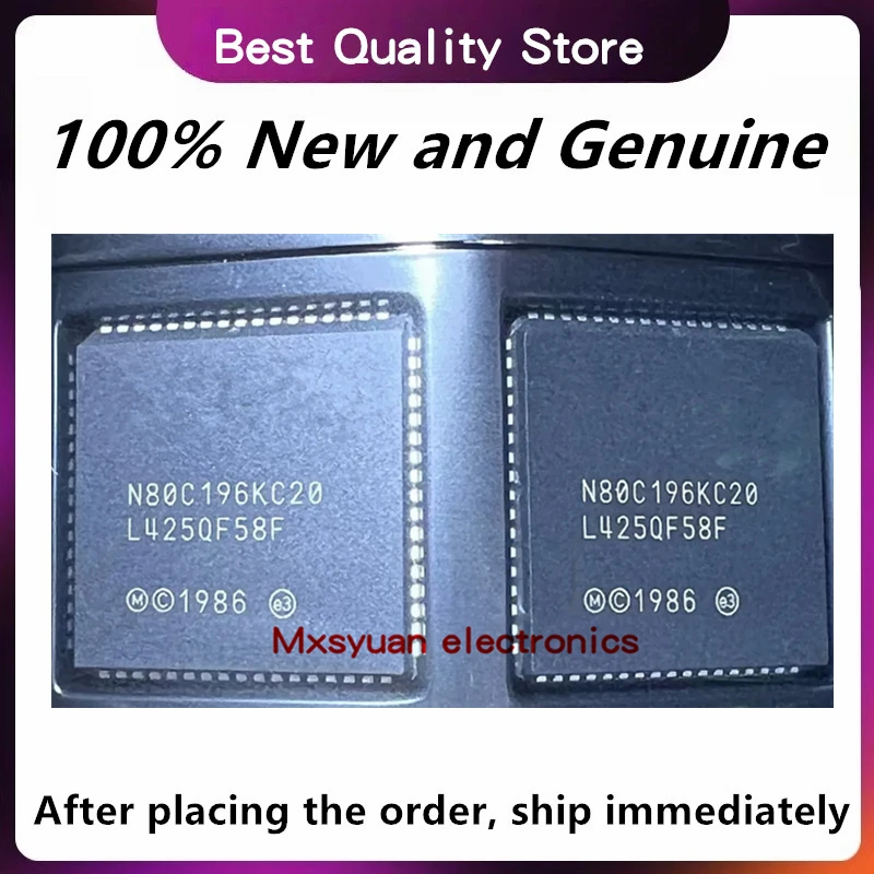 2~5PCS/LOT Original N80C196KC20 80C196 PLCC68 100% New and Genuine
