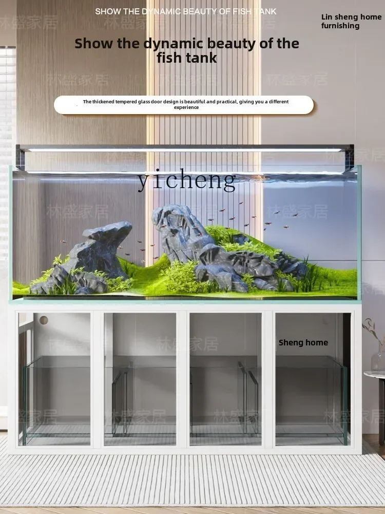 

Industrial Style Fish Tank Stand Stainless Steel Fish Tank Base Long Water Cluster Box Carbon Steel Glass Door Base Cabinet