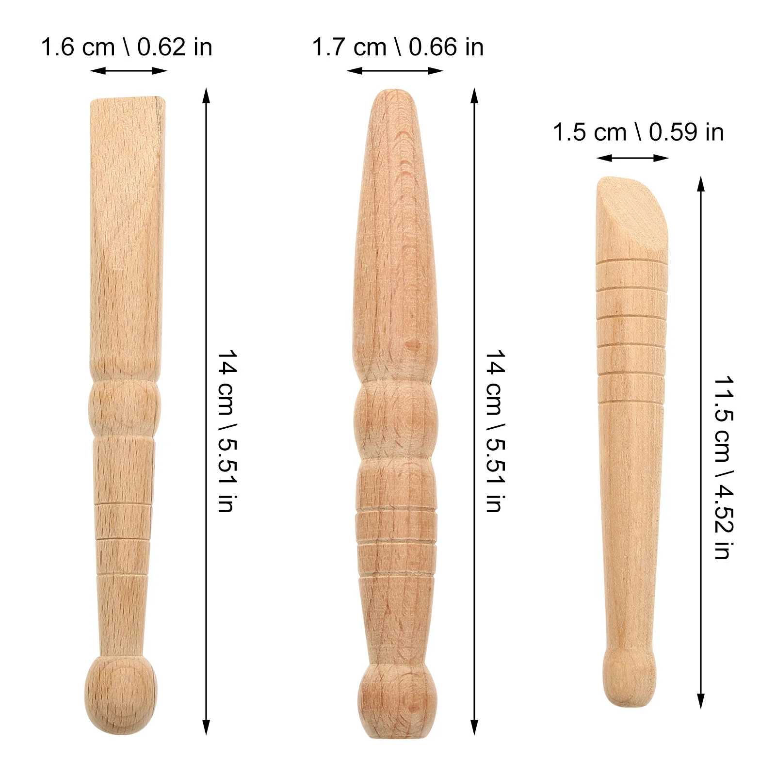 

3Pcs Wooden Reflexology Tools Acupressure Massage Sticks Foot Hand Muscle Massager Wood Massage Tool Set Reflexology Tools