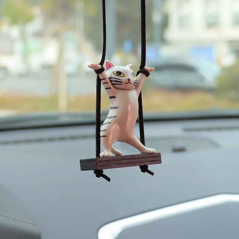10 styles Anime cat Q Version kawaii Car pendant decoration Action Figure PVC Model Toys Doll Desk Decor Collectible Gifts