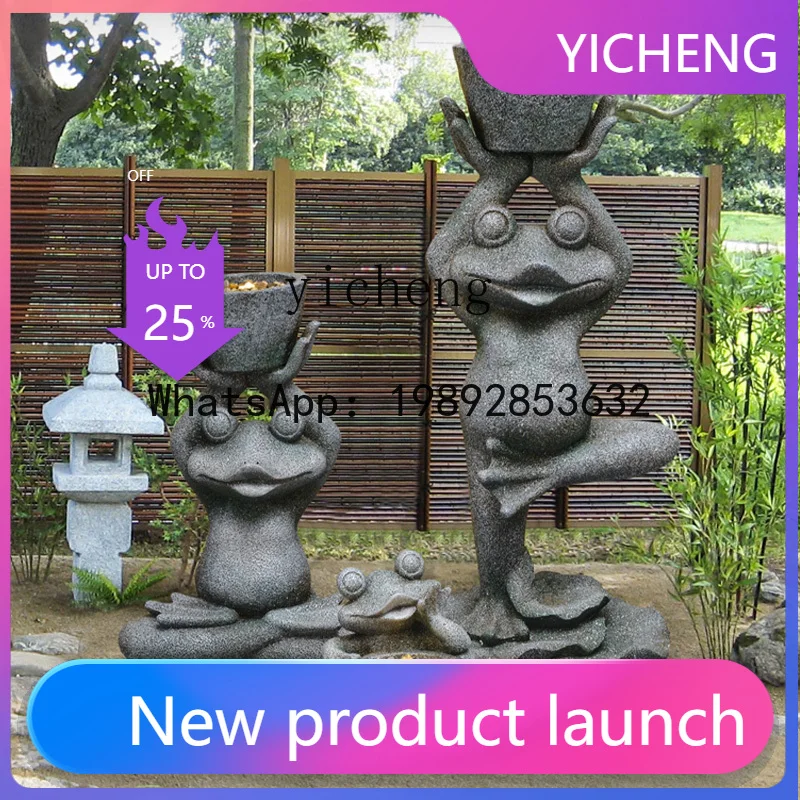 X2  Water Flowing Ornament for Entryway Balcony Terrace Courtyard Garden Landscaping Creative Animal Shaped Flower Pot