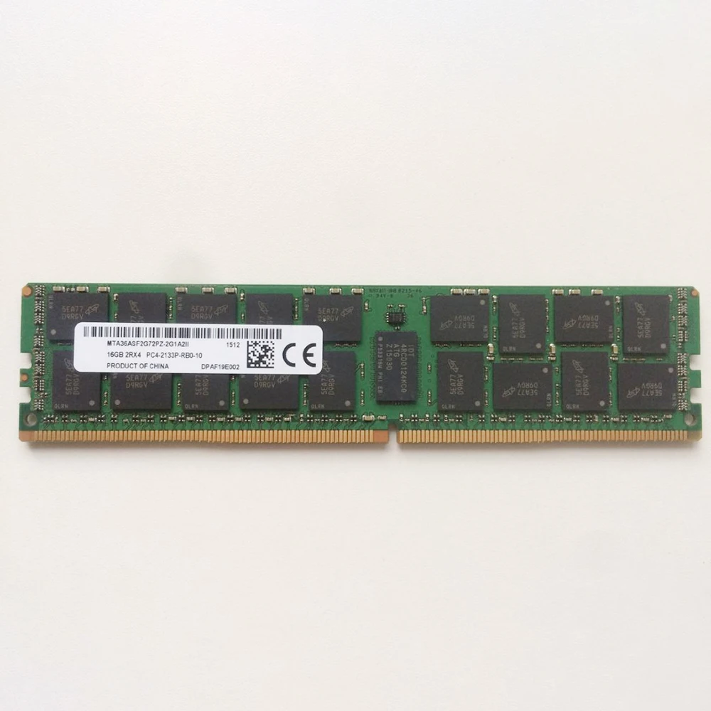 1 قطعة ذاكرة الوصول العشوائي 16 جرام 16 جيجابايت 2RX4 PC4-2133P DDR4 2133 ذاكرة الخادم MTA36ASF2G72PZ-2G1A2