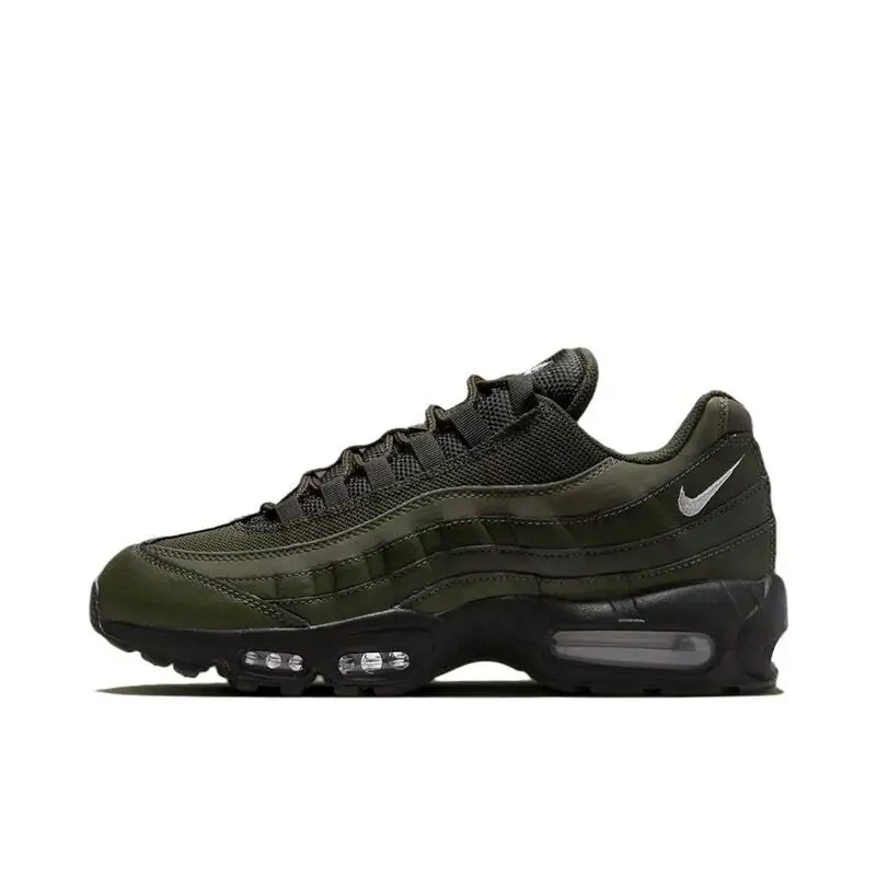 Nike Air Max 95 Men's Gray, Black and Orange Trend Fashion Design All-match Anti-slip Wear Breathable Comfortable Running Shoes