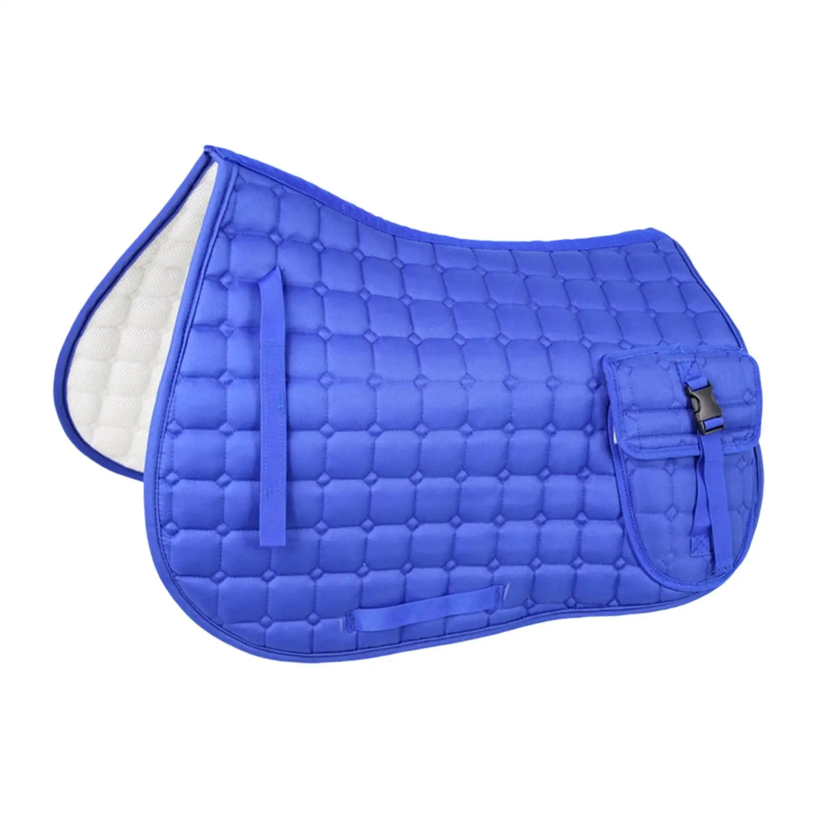 Breathable Horse Riding Saddle Pad with Pocket Shock Absorber Sweat Absorbent Mat for Equestrian Outdoor Activities