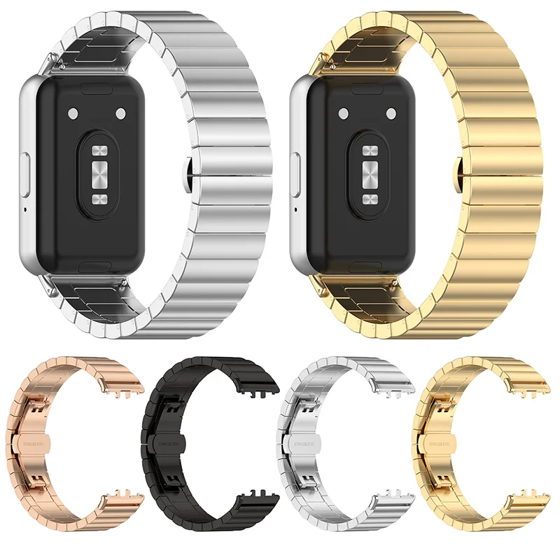 Stainless Steel Metal Band For Samsung Galaxy Fit3 SM-R390 Replacement Strap For Galaxy Fit 3 Wristband Bracelet Accessories