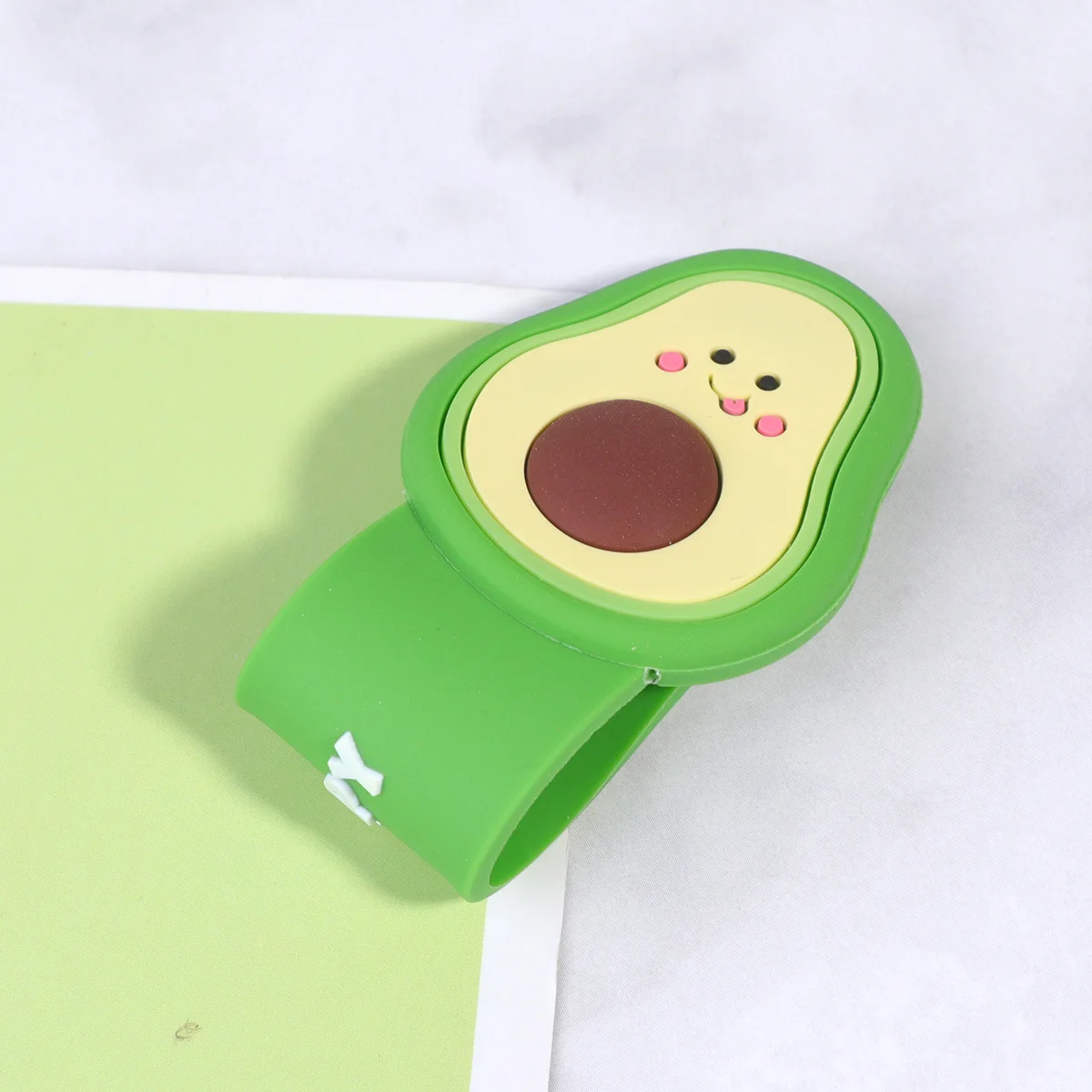 

2pcs Silicone Mini Cable Organizer Compact Cord Management For Headphone Charging Lines Avocado Design Headset Winder Ties