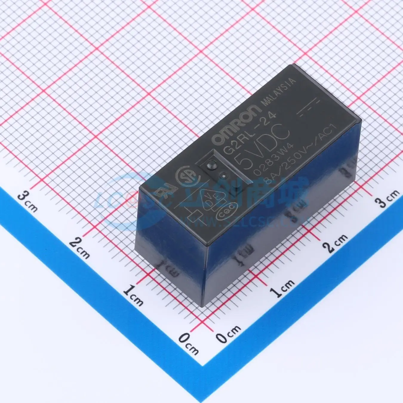 6pcs G2RL-24 DC5 5V DPDT Power Relay PCB Electronic Switch