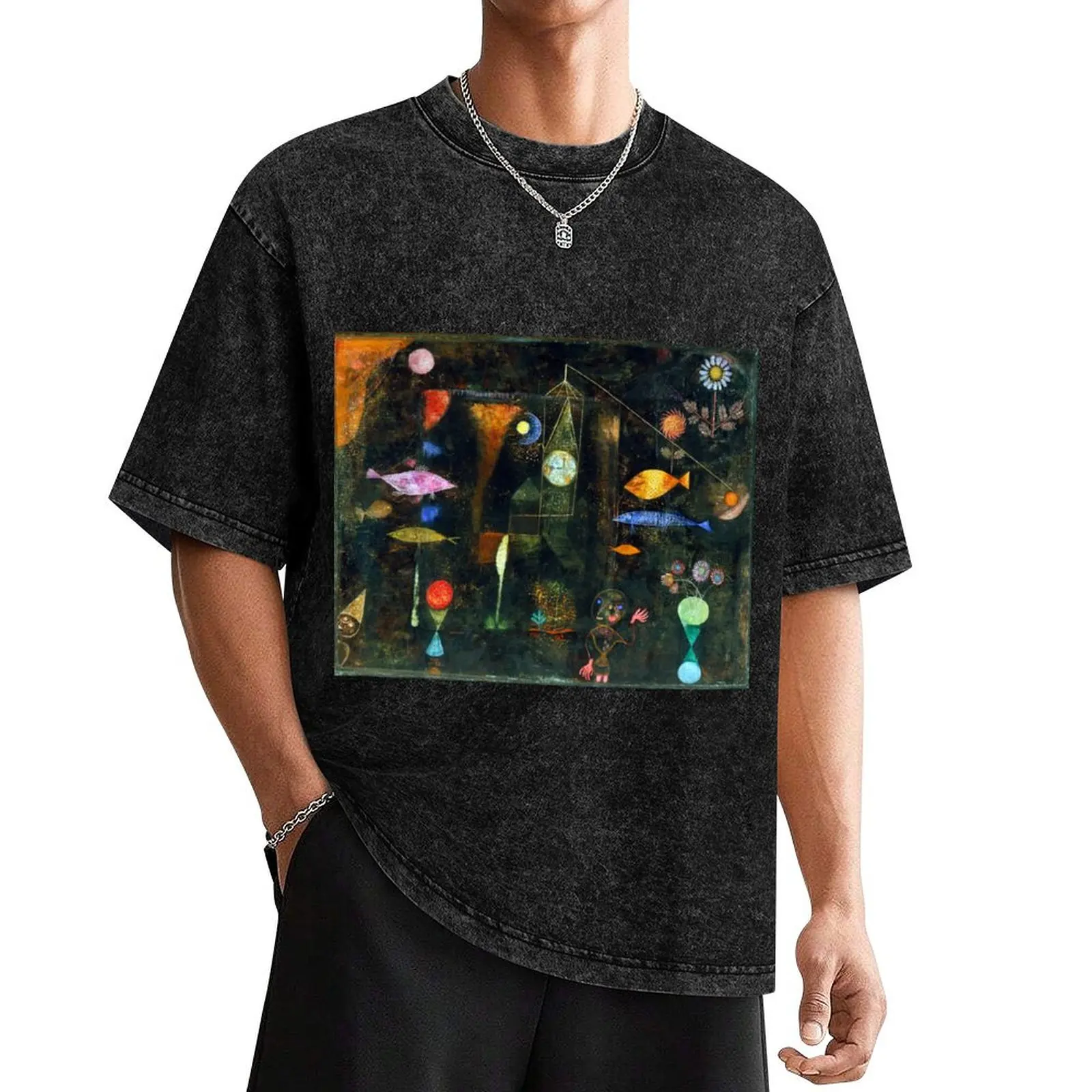 

Paul Klee Fish Magic T-Shirt sports fans shirts graphic tee customs men clothings