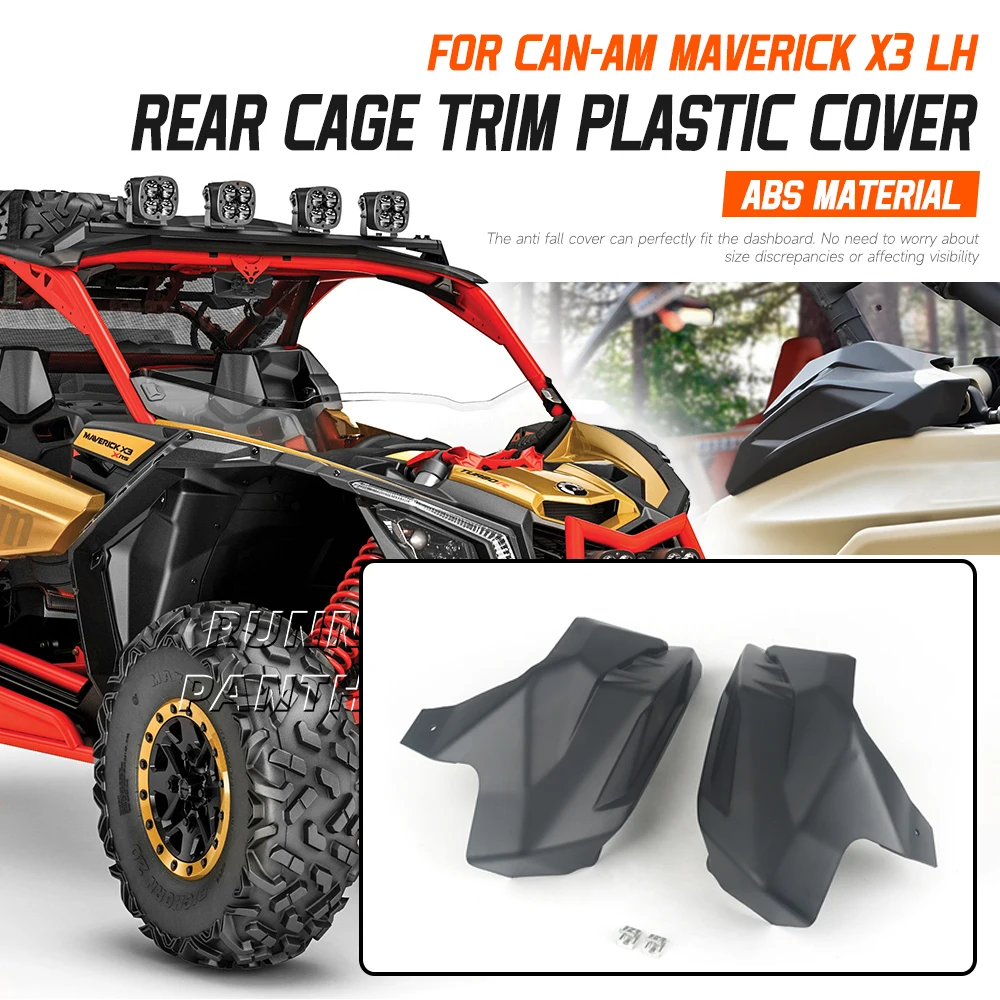 Rear Cage Trim Plastic Cover Protection Shield Guard Covers For Can-Am Maverick X3 Max R RR 4x4 XMR XDS 2017-2024 All Models