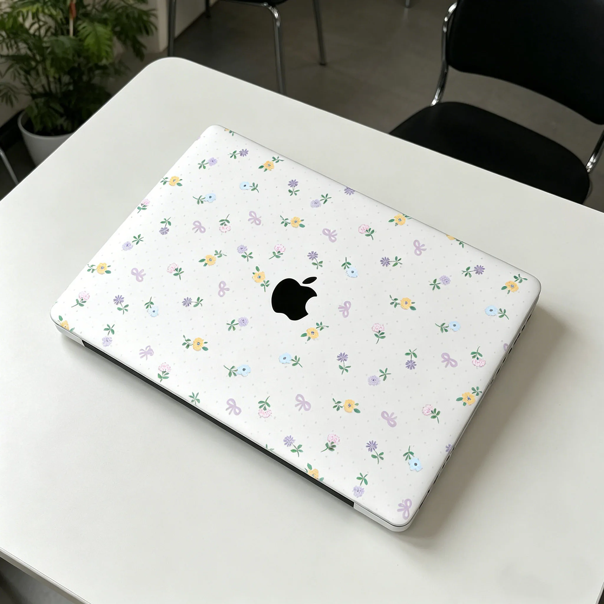 Cute Floral Print Laptop Case For Macbook Air 13 2025 Case M2 M3 M4 Chip MEO A304 Cover for Air 15 M4 2025 A3241 M3 M2 15.3 Case
