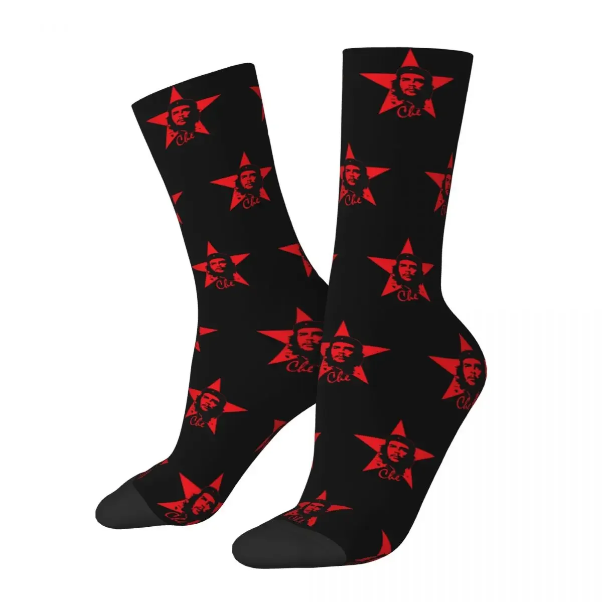 Autumn Winter Crazy Design Men's Women's Che Guevara Socks Non-slip Middle Tube Socks