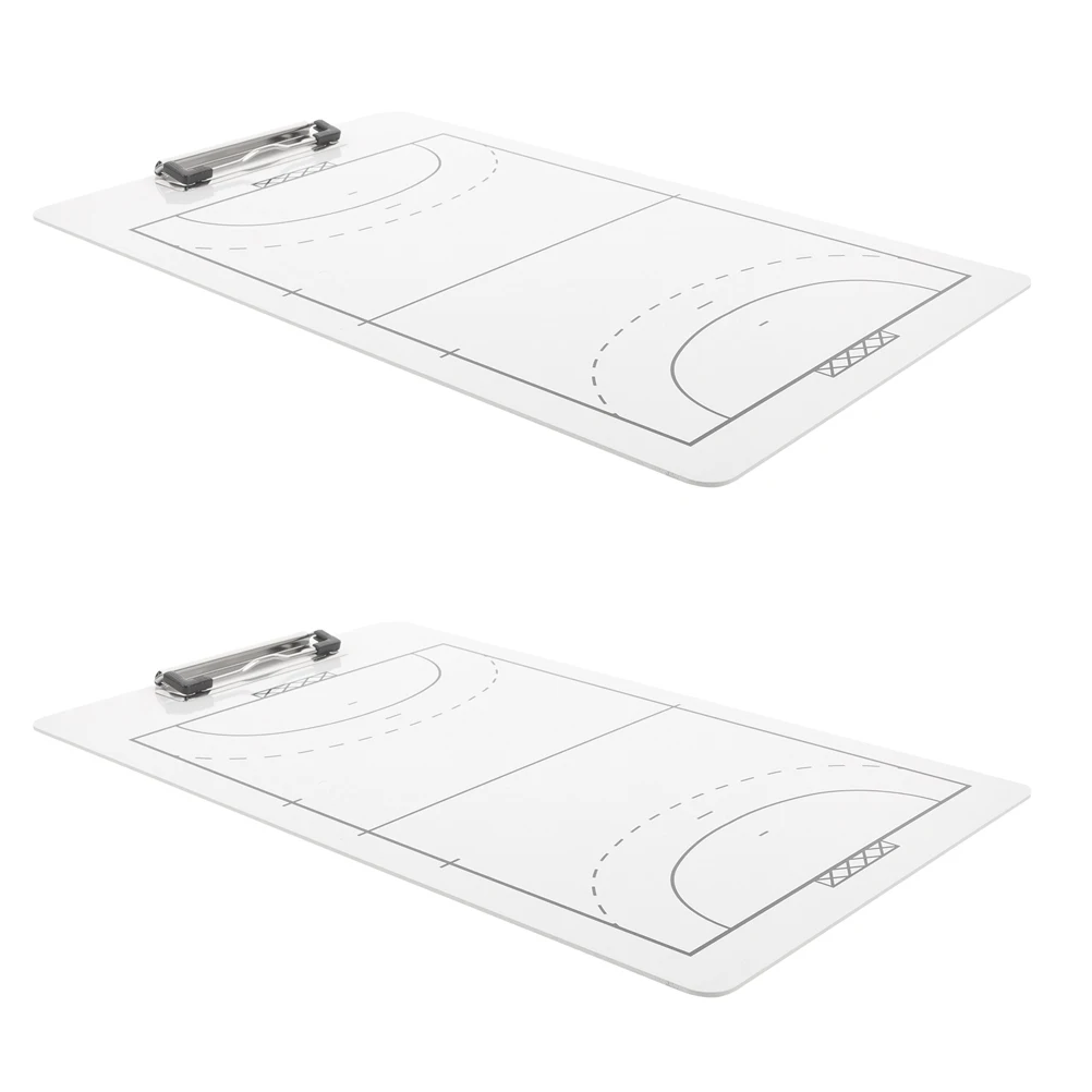 

2pcs Handball Board Handball Kit Clipboards PVC Double Side Portable Match Supply Training