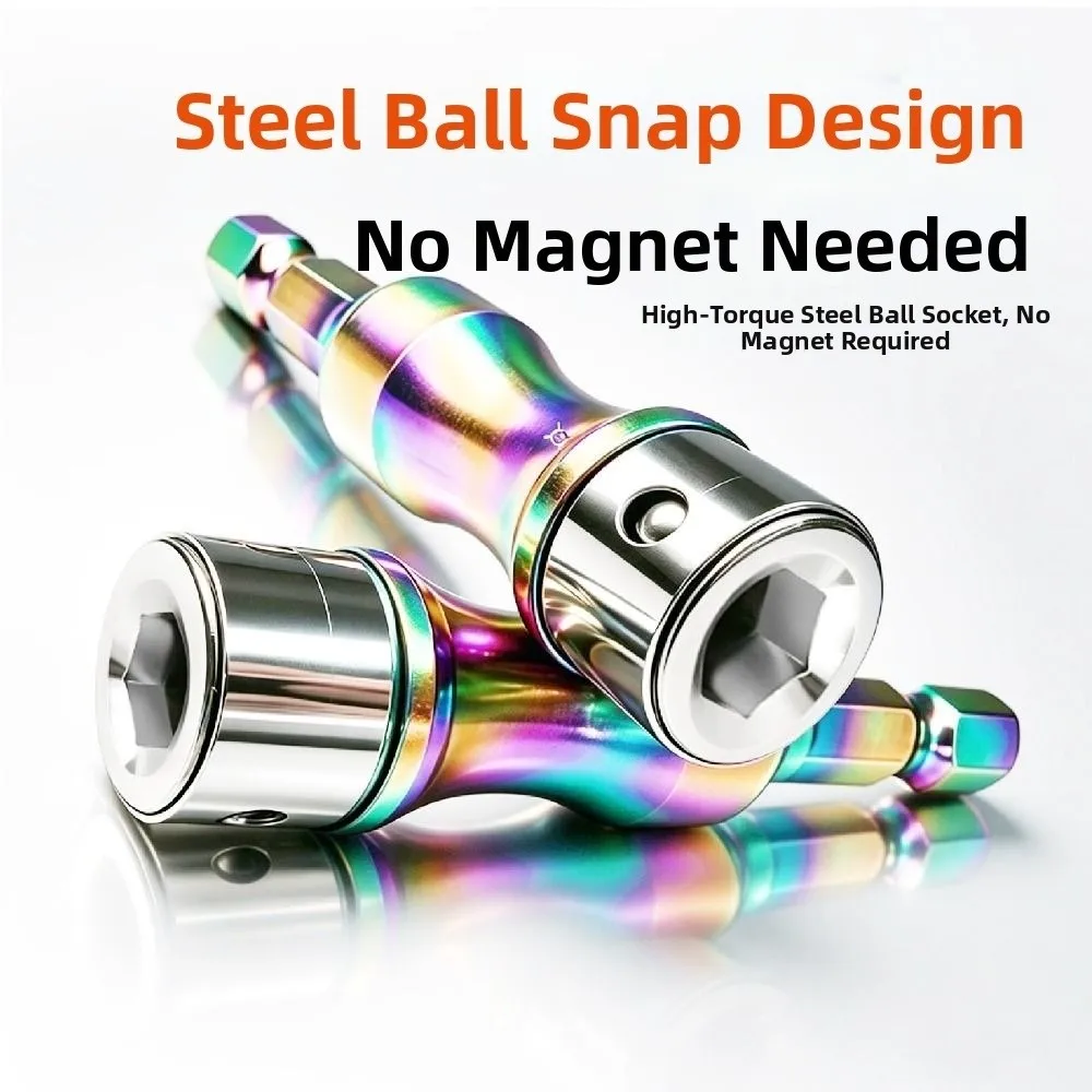 8mm Socket Adapter Hex Shank Steel Ball Locking Drill Bit Adapter Impact Resistant Impact Socket