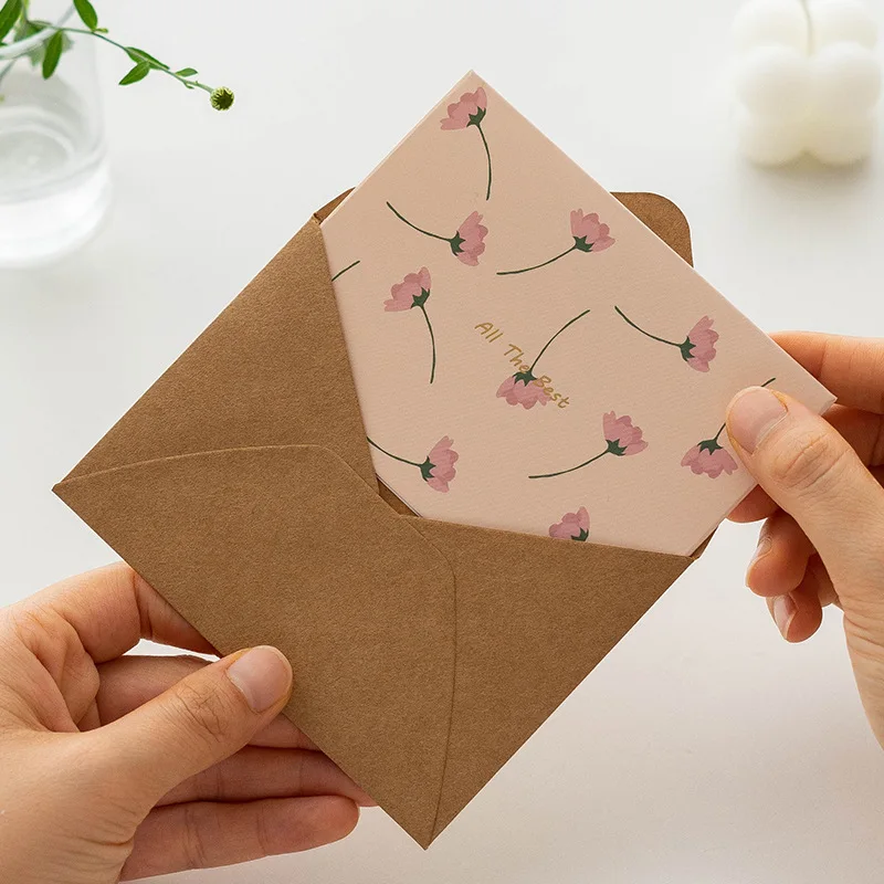 1/6pcs Festive Designs Happy Holiday Cards with Envelopes And Stickers Holiday Greeting Cards Assortment