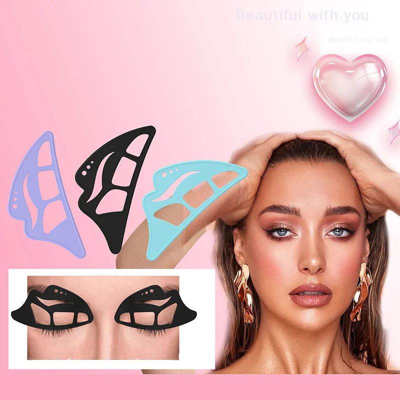 Multi Functional Eye Makeup Assistant Combination Eyeshadow Template Silicone Paint Eyeliner Eyelash Beauty Eyeshadow Tools