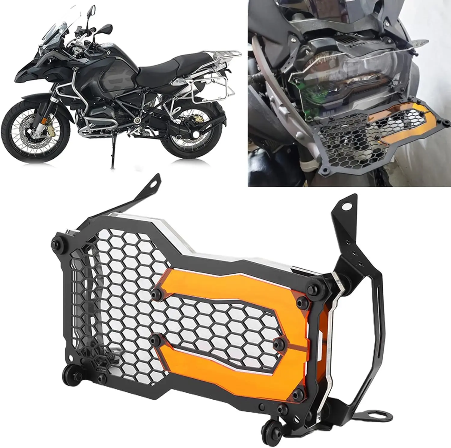 For BMW R1200GS R1250GS Front headlight Grille mesh Cover R 1250 GS Adventure R 1200 GS ADV/LC Acrylic lampshade 6 colours