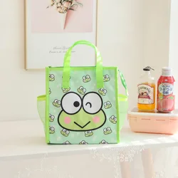 Kawaii Sanrioed Keroppi Hangyodon Kitty Handbag Cute Cartoon Work Lunch Box Bag borsa isolata ad alta capacità Anime periferiche