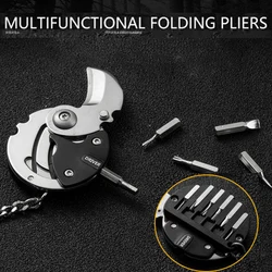 Keychain Screwdriver Multifunctional Hexagon Coin Outdoor EDC Tool Hexagon Folding Coin Knife Pocket Fold Mini coltello Gear Pee