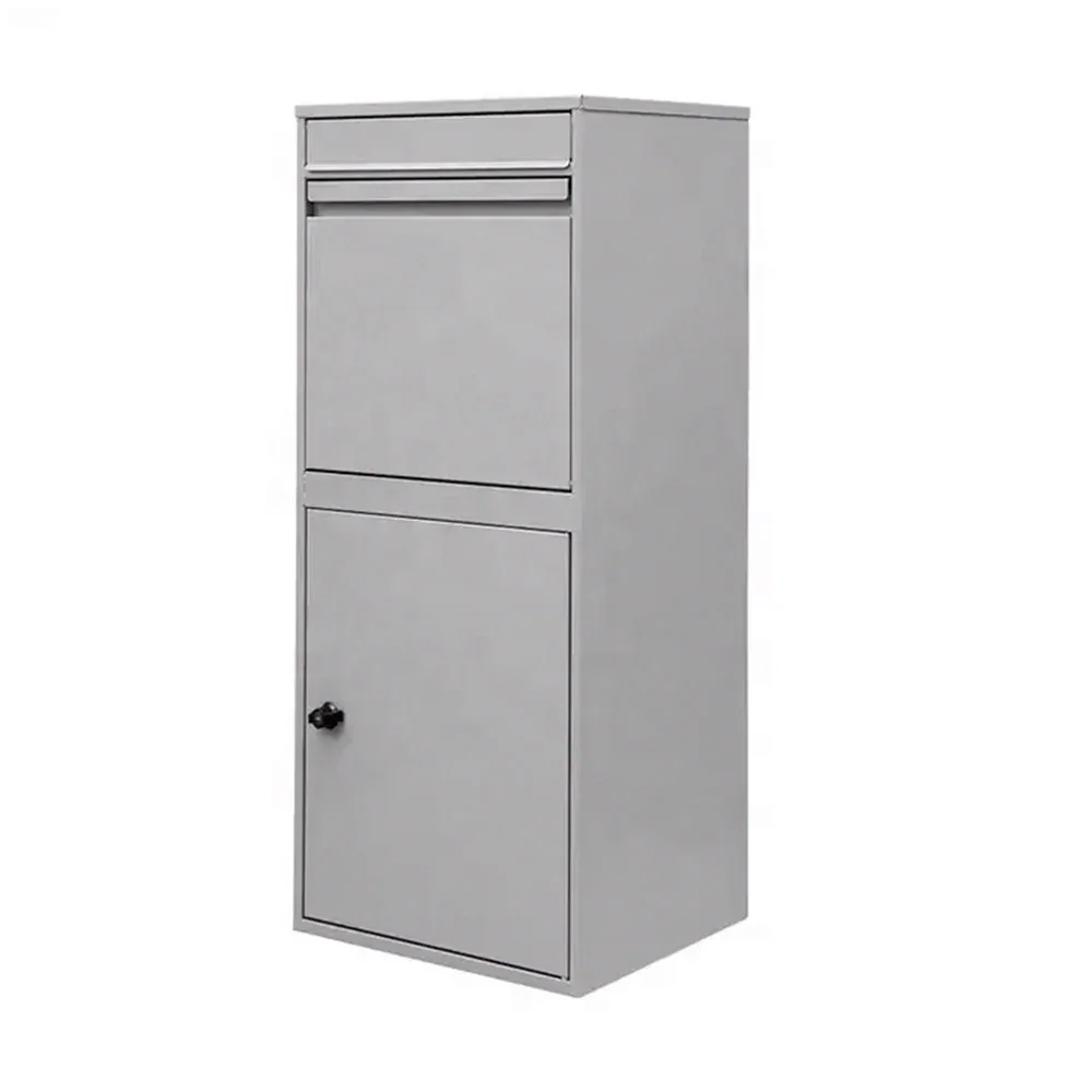 صندوق طرود ذكي مثبت على الحائط، صندوق إسقاط بريد معدني ذو سعة كبيرة مع قفل أرقام لمتاجر التجارة الإلكترونية #5