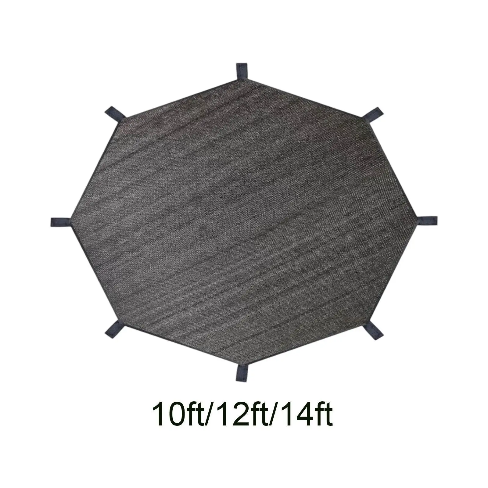 Trampoline Sunshade Canopy Cover Black Outdoor Polyester Protection Mat Roof for 8 Pole Garden Trampolines