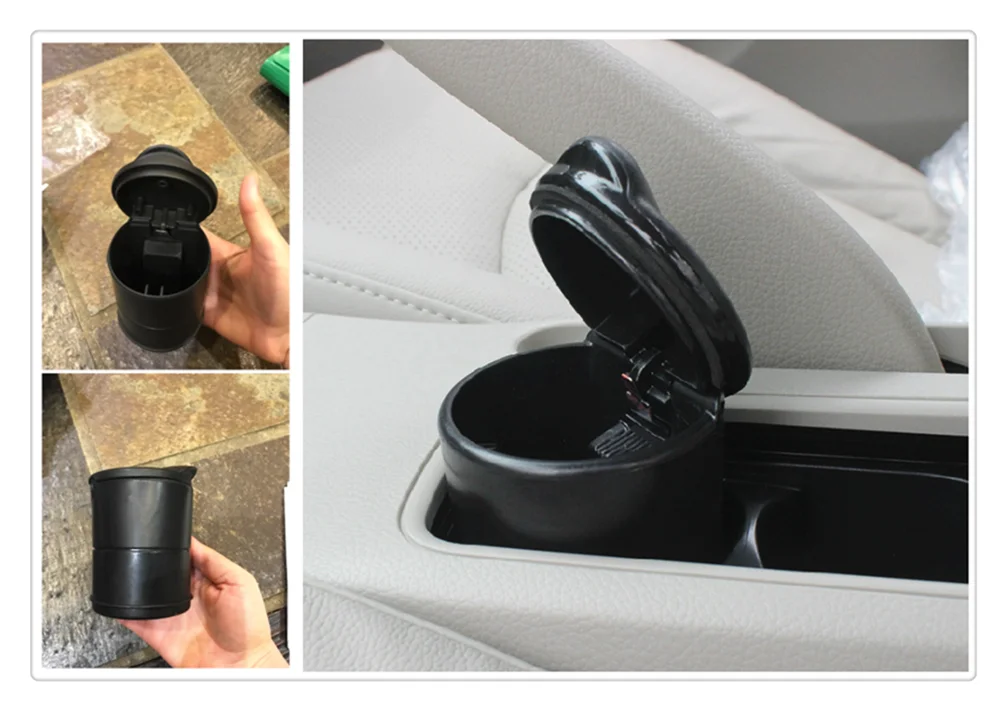 Car accessories Ashtray with lid Plastic portable household products for Volkswagen PTouareg Touran Beetle CC Magotan
