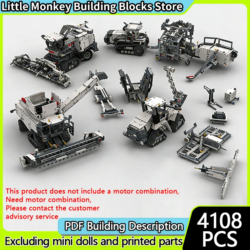 

City Car Model MOC Building Bricks Agricultural Operation Vehicle Modular Technology Children Holiday Gifts Assemble Toys Suit