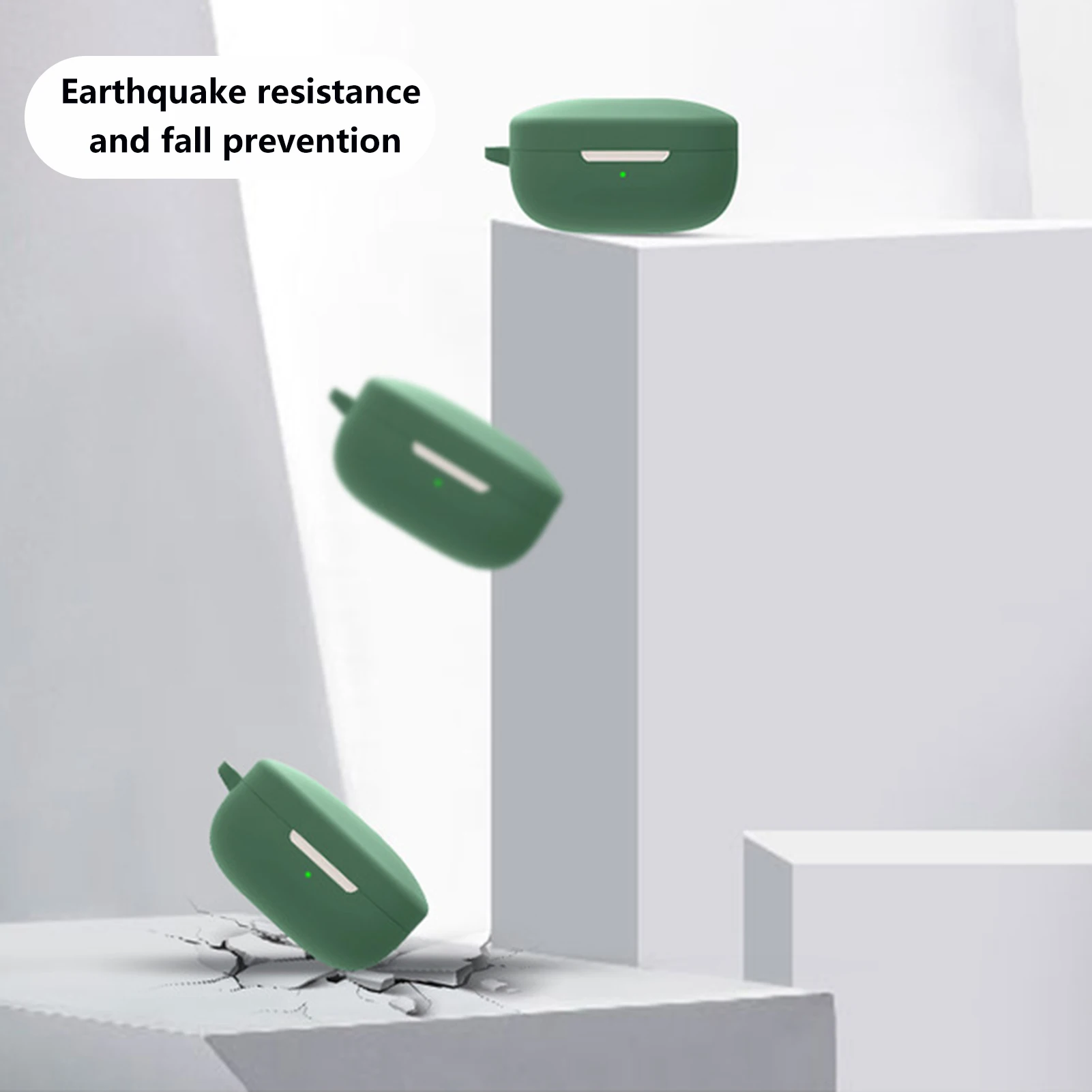 Ốp Tai Nghe Nhét Tai Ốp Lưng Bảo Vệ Cho QCY T13 Tai Nghe Chống Sốc Da Vỏ Sạc Hộp Dành Cho QCYT13 Phụ Kiện Có Móc Treo