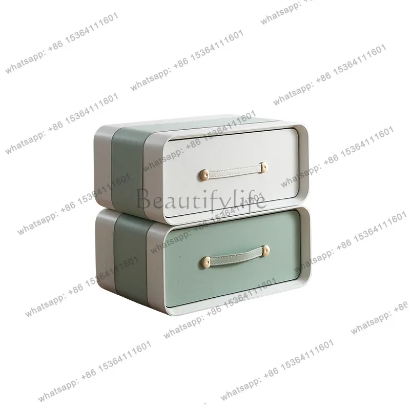 

2026 light luxury modern bedside table creative simple fresh rotatable mobile bedside table