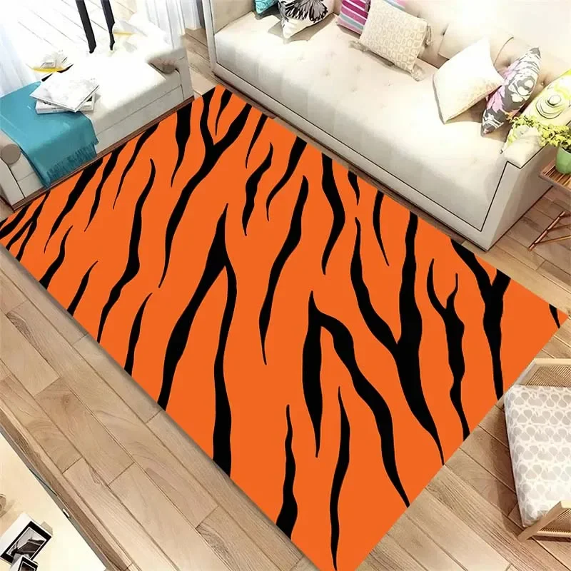 

3D printed zebra striped carpet living room hallway sofa area home decor carpet kitchen bathroom non-slip mat birthday present