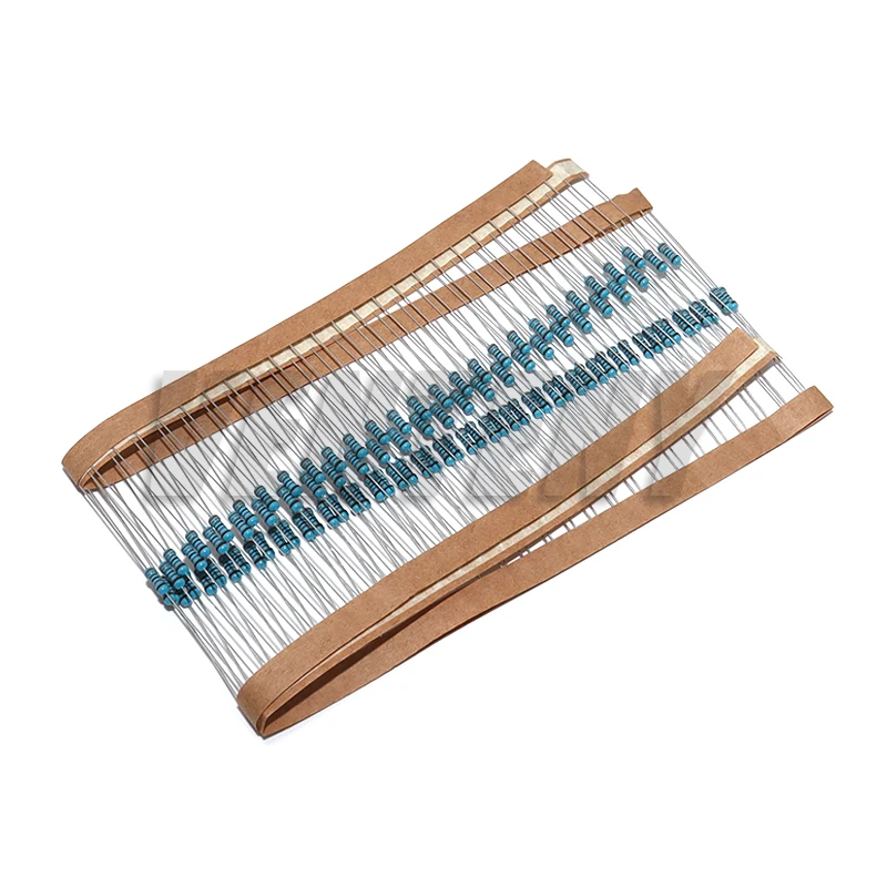 100pcs 1/4W 1R~22M 1% Metal film resistor 100R 220R 1K 1.5K 2.2K 4.7K 10K 22K 47K 1K5 2K2 4K7 100K 100 220 ohm resistance