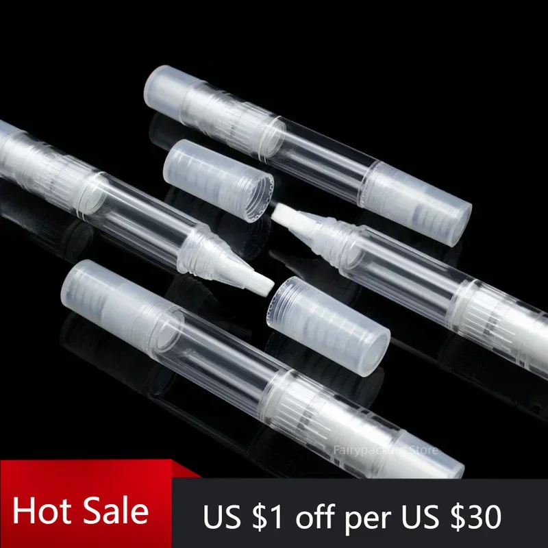 Bolígrafo recargable prensado con aceite para nutrición de uñas, cosmético vacío, base portátil, brillo de labios, solución de Material para blanqueamiento dental, 2-6ml
