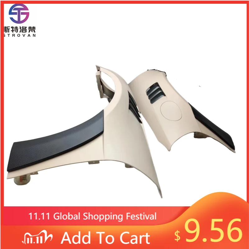 STLF TopCar Style Front Fender Dry Carbon Fiber+primer Front Fender Body Kit for Porsches 992 From 2019 to 2023