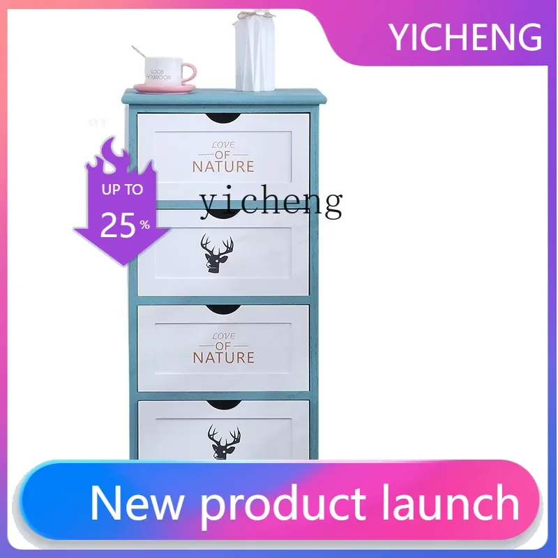 

LYY Solid Wood Bedside Cabinet Simple Drawer-Style Storage Small Cabinet Economical Multifunctional Bedside Storage Cabinet