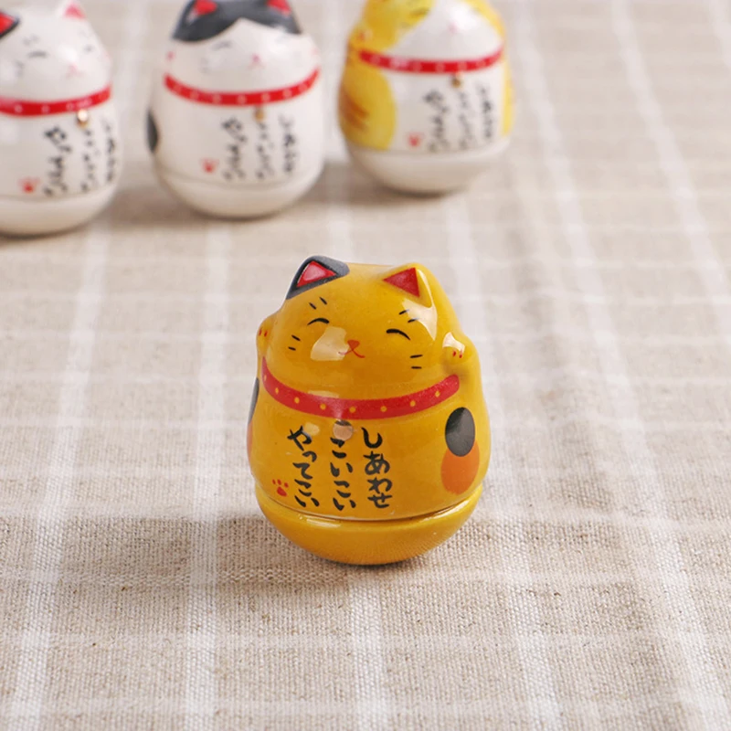 {بهلوان السيراميك حلية} اليابانية محظوظ القط بهلوان أوكوما الحرف الكرتون محظوظ القط مجوهرات المشهد ديكور المنزل محظوظ القط #5