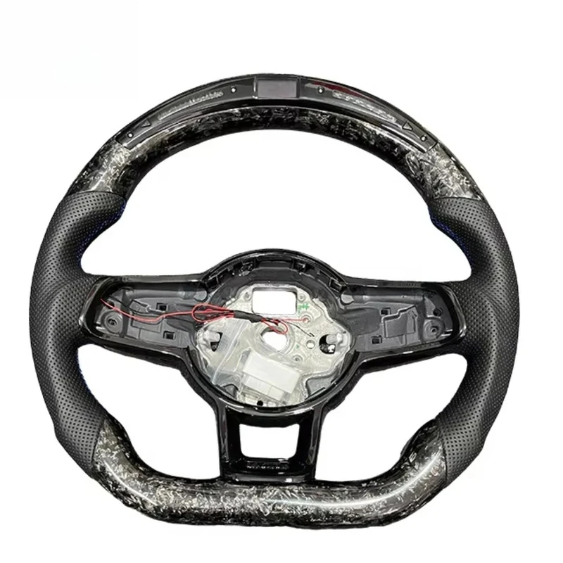 

Carbon Fiber Steering Wheel – Leather & Carbon Fiber, Comfortable Grip, Sporty Style, Vehicle Upgrade &