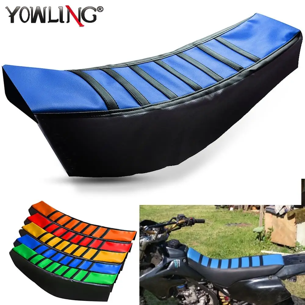 Dirt Pit Bike Motocross Ribbed Gripper Soft Seat Cover FOR YAMAHA TTR250 TTR600  XT250X TRICKER  YZ450FX  XTZ250 WR250F WR250X