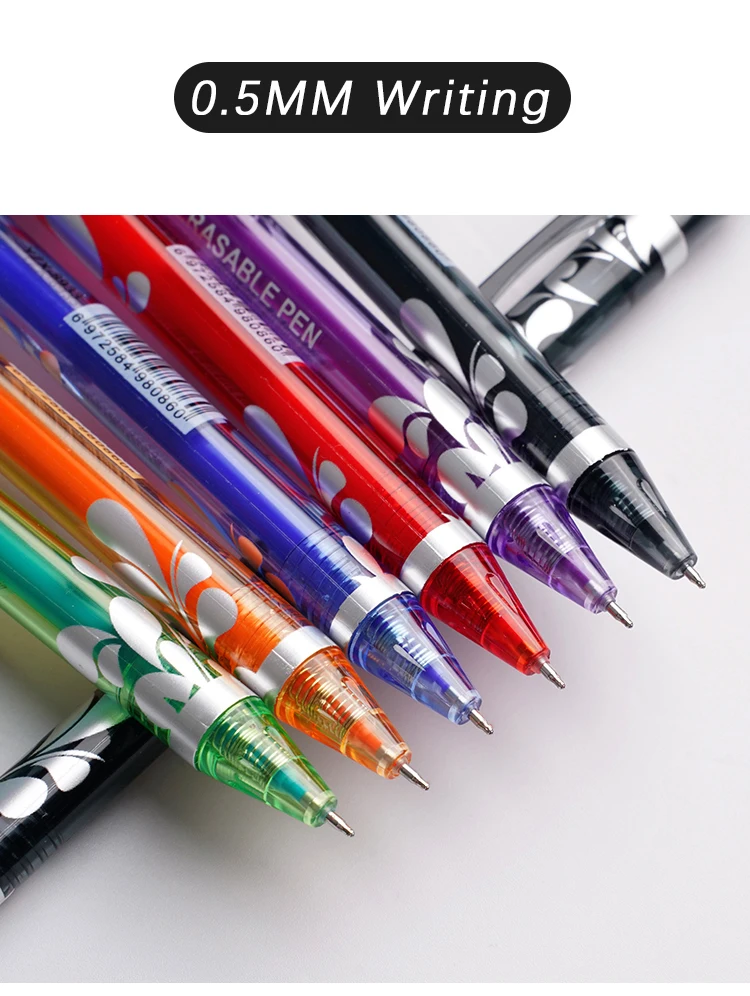6 stücke Neue 0,5mm Löschbaren Gel Stifte Set 6 farben Refill Stange Magische Tinte Löschbaren Stift Waschbar Griff büro Schriftlich Schule Schreibwaren – Detail 4