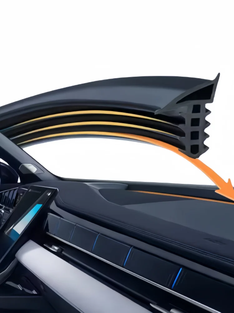 1,6M Auto-Armaturenbrett-Dichtungsstreifen Geräuschdämmung Gummi-Streifen Windschutzscheiben-Lückenstreifen Universelles Dichtungszubehör – Detail 1