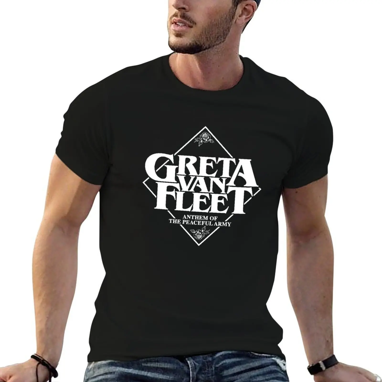 red rhino<<greta van fleet greta fleet, T-Shirt tops graphic tee shirt luxury clothes men