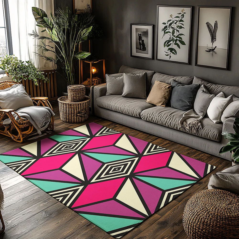 

Geometric Pattern Doormat Indoor Outdoor Rug Washable Floor Mat Entrance Carpet Home Decor Modern Abstract Area Rug Stylish Acce