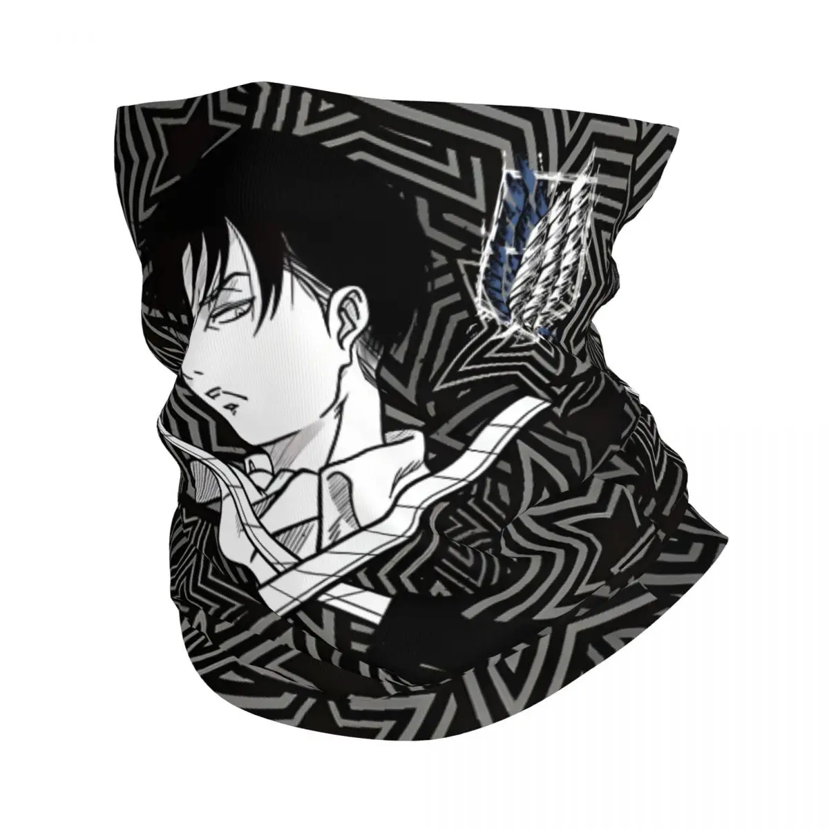 Levi Art Work Bandana Neck Cover Motorcycle Club Attack on Titan Face Scarf Multi-use Balaclava Cycling Unisex Adult Winter