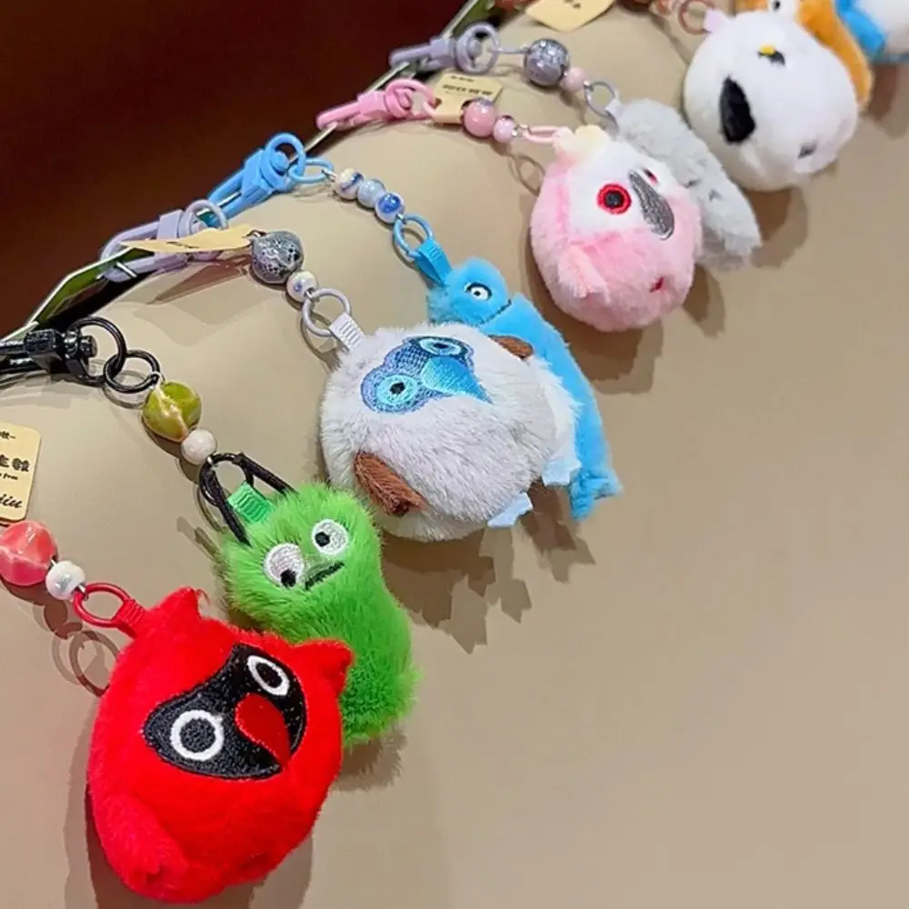

PP Cotton Lifelike Plush Bird Keyring Collection Comfortable Cartoon Animals Backpack Pendant Ornaments Fluffy