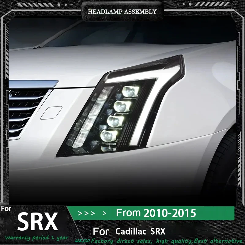 Auto Headlights For Cadillac SRX 2010-2015 Xenon Front Lamp LED Bulbs DRL Upgrade Head Light Projector Lens Car Accessories