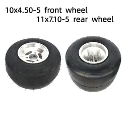 10x4.50-5 front or 11x7.10-5 rear wheel for Four Wheel GO KART KARTING ATV UTV Buggy Quad Vacuum tyre tire with rim