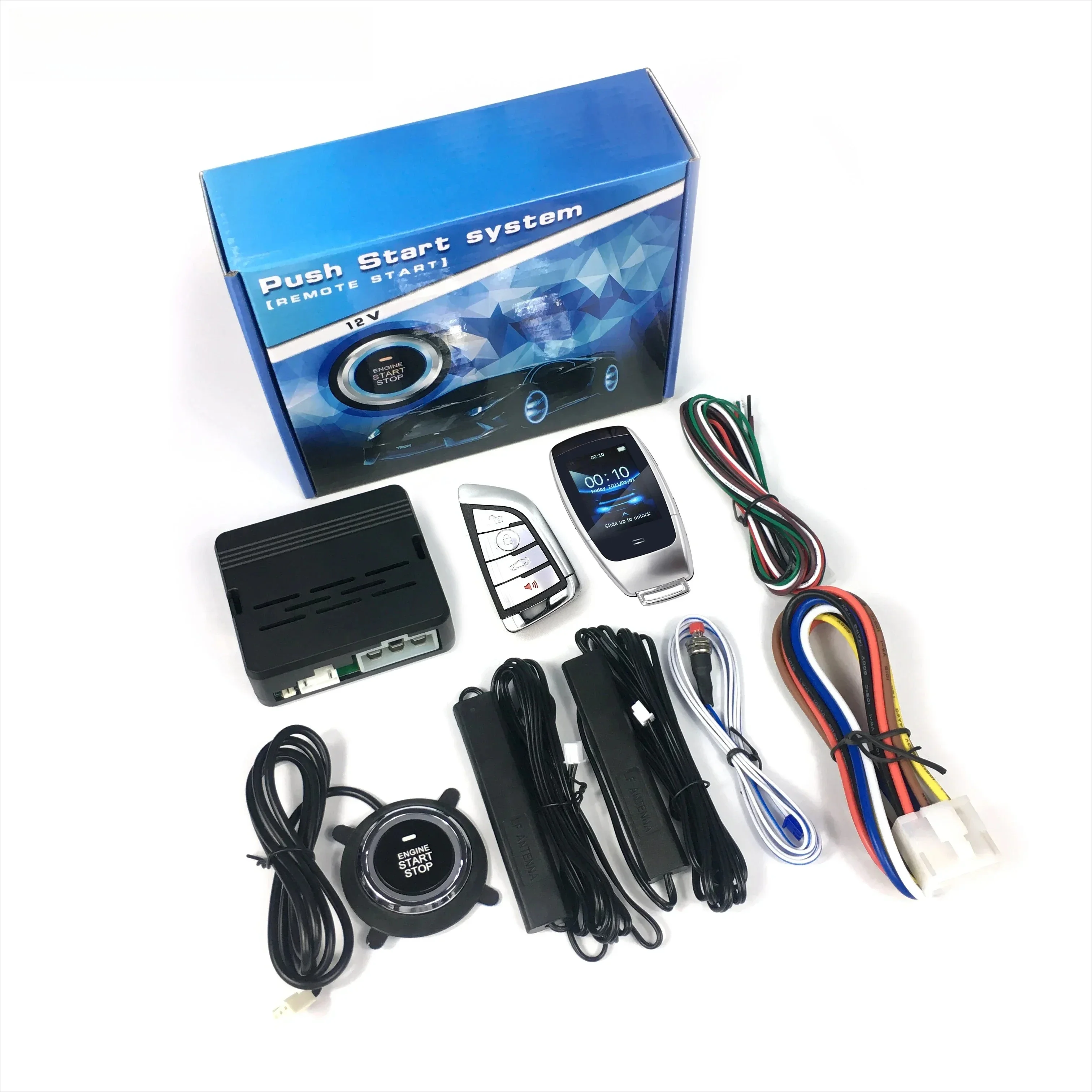 

PKE Keyless Entry Car Alarms Start Stop Remote Start System with LCD Key