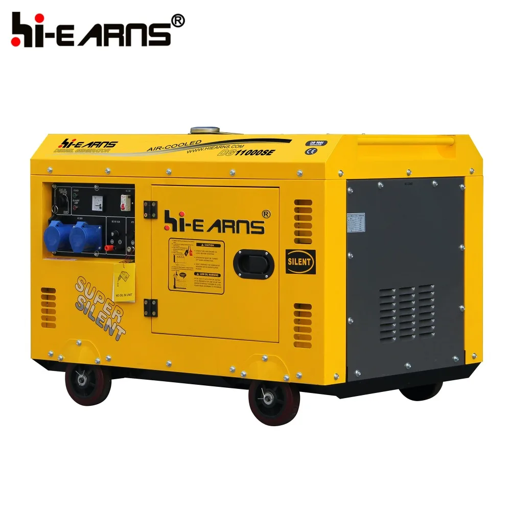 hiearns 8KW 10KVA stable power silent die·sel generator 198 engine DG11000SE