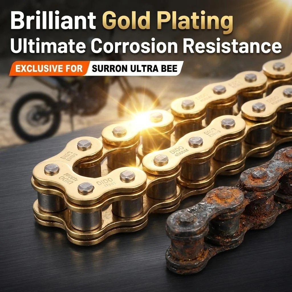 

Высокопроизводительная цепь для мотоцикла 520HV 120L с O-образными кольцами, усиленная, золотистая, универсальная, для внедорожных мотоциклов