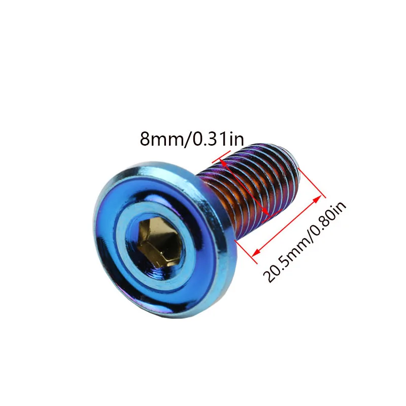 Motorcycle Accessories Motorcycle Modification Titanium Alloy Fixing Screw 10PCS Flat Head Hexagon Socket Bolts M8*20.5MM