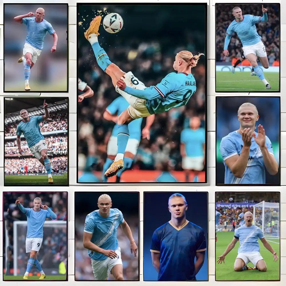 Football Star Erling Haaland Poster Wall Art Print Decorative Mural Home Decor Gift Unframed